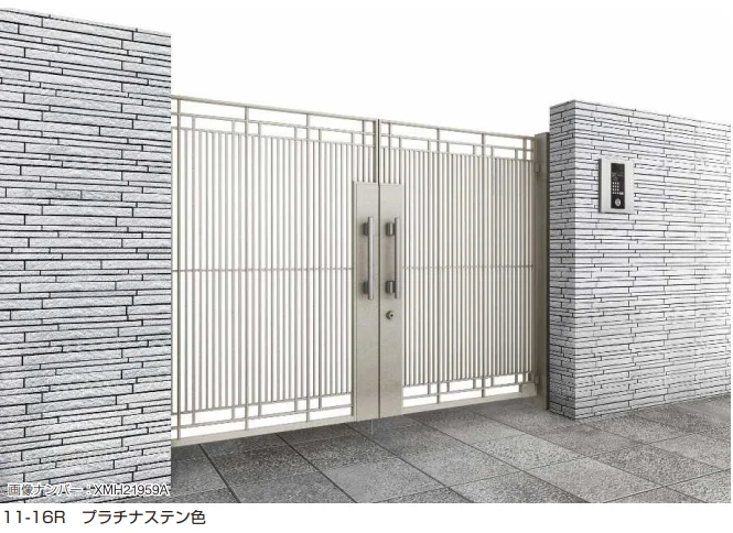 YKK APの「電気錠付共用門扉 シャローネ 門扉SA02型 【2022年版】」