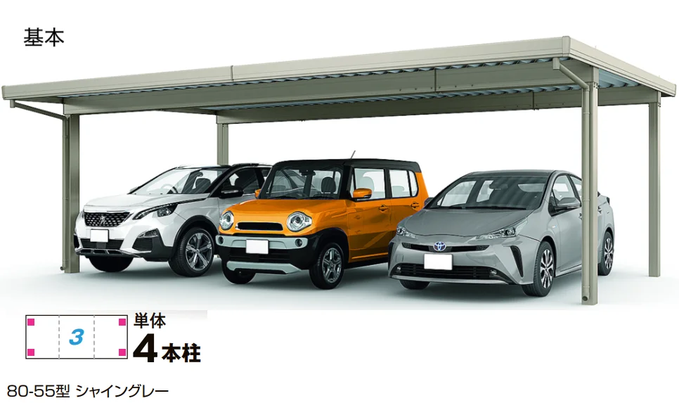 LIXILの「カーポートSW 1500タイプ 3台用【2023年版】」