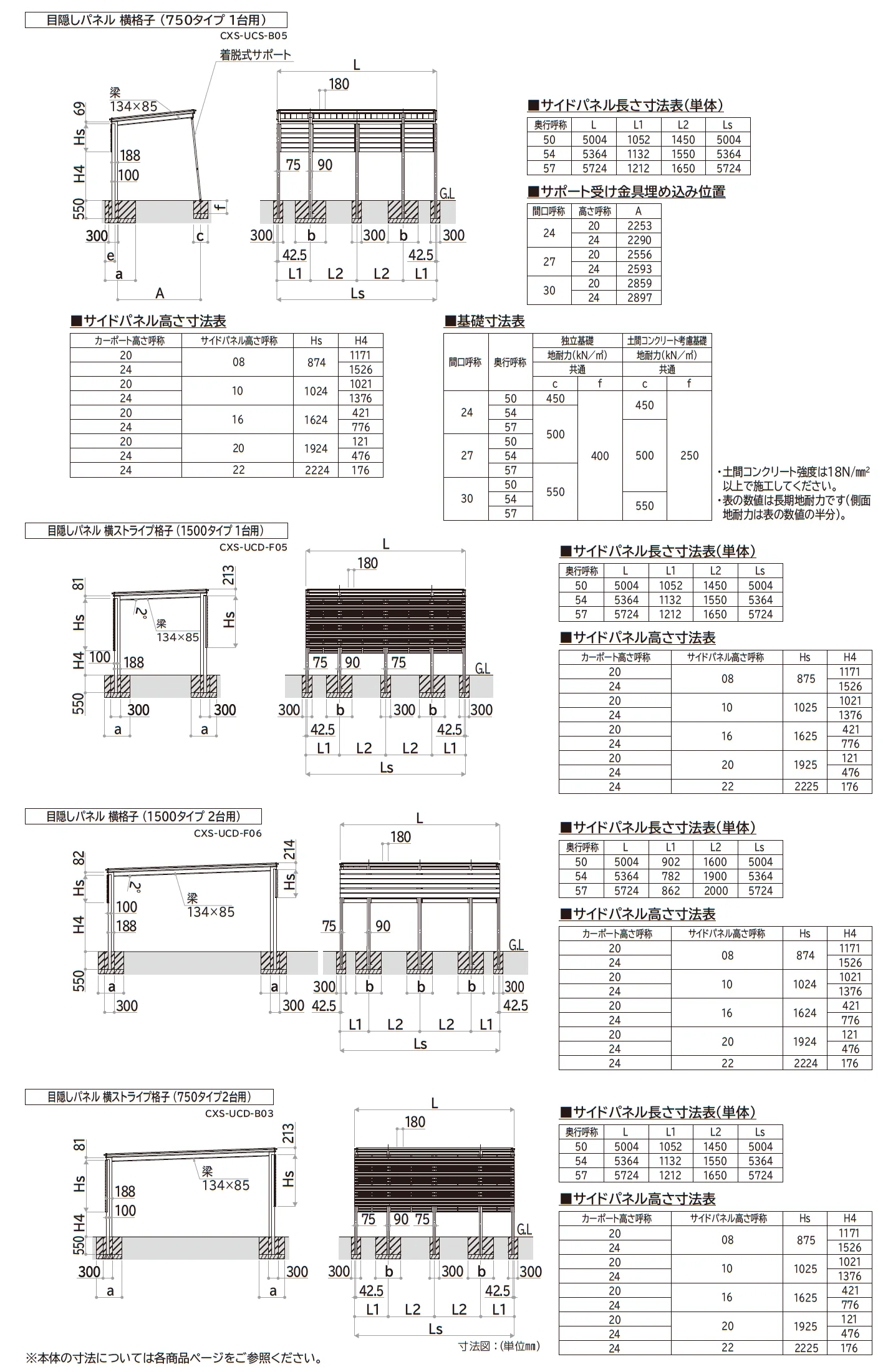 ルシアス カーポート 750タイプ 2台用 (単体/奥行連結)【2025年版】【廃番】_価格_3
