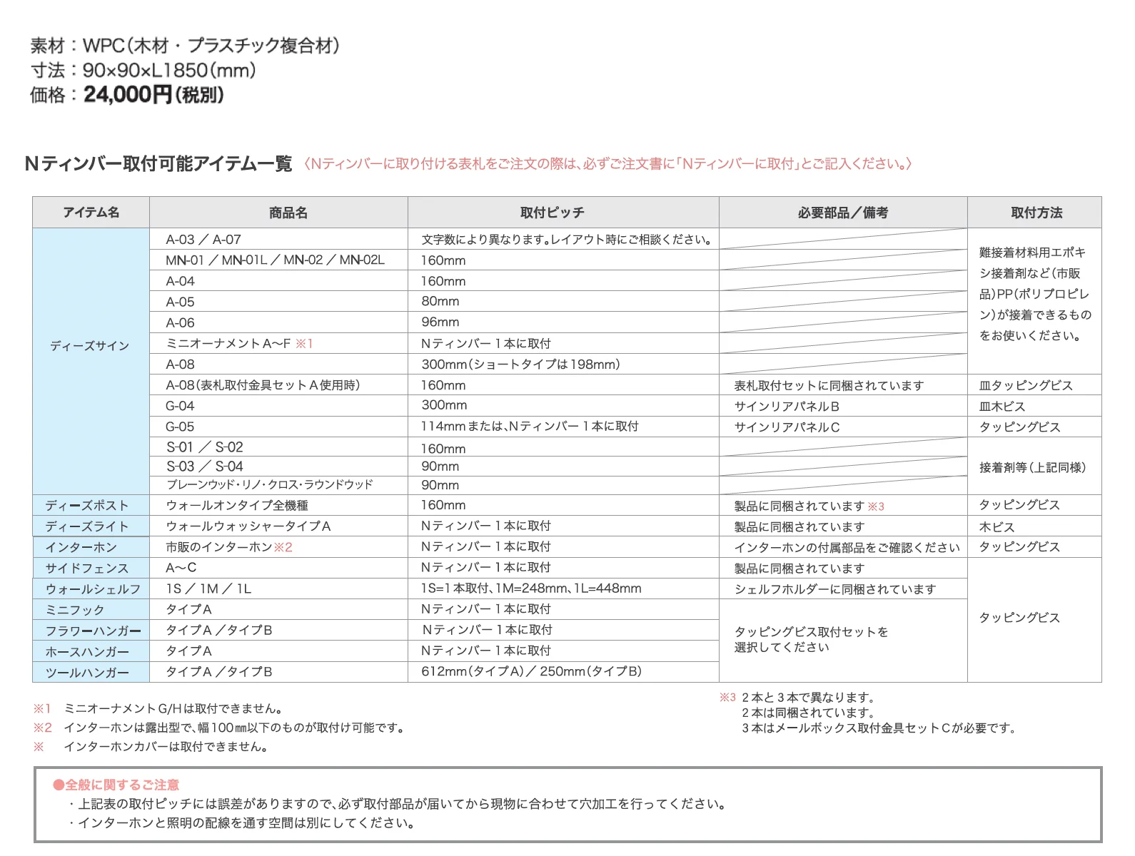 エヌティンバー_価格_1