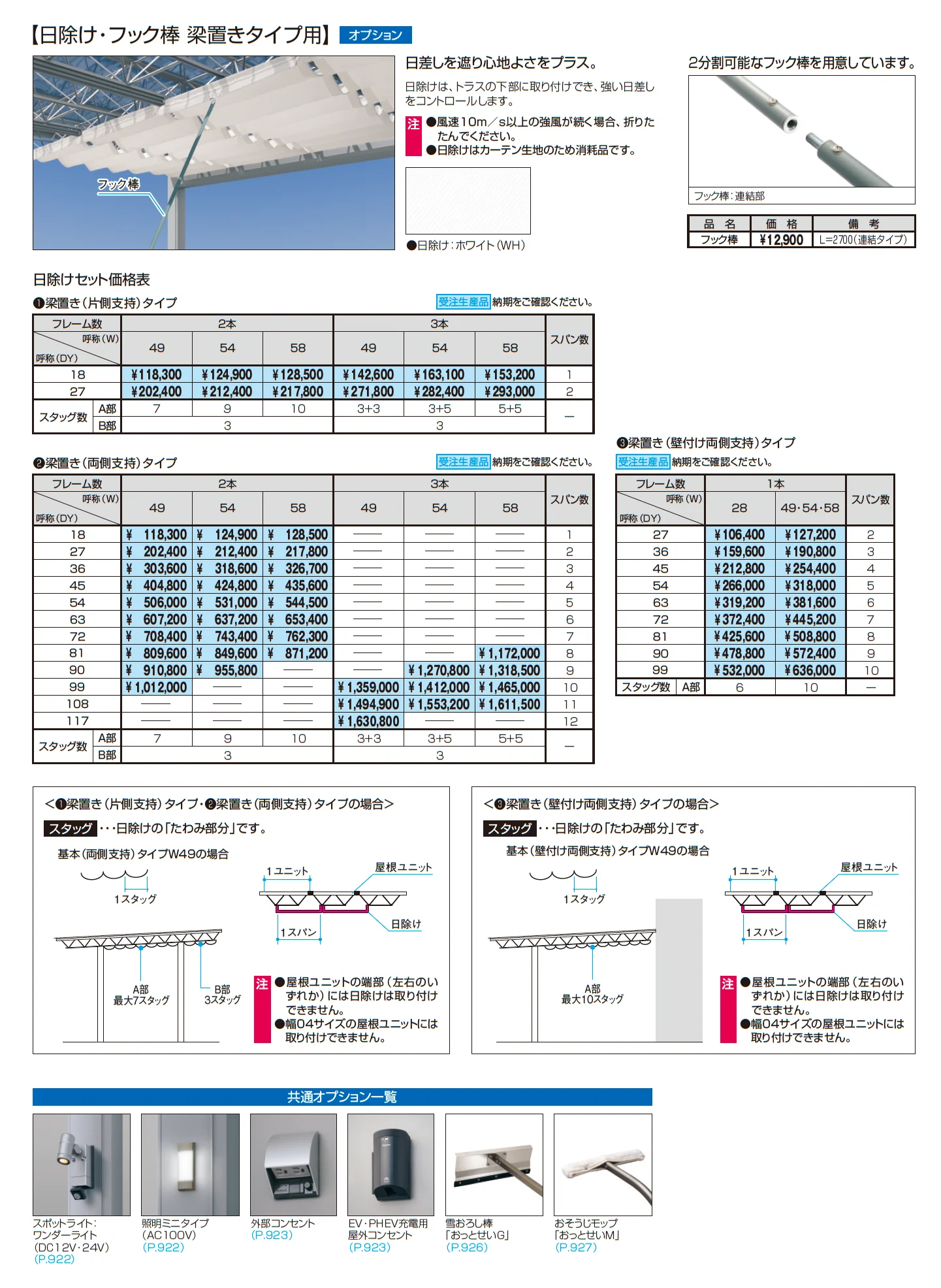 M.シェードⅡ 梁置きタイプ(両側支持タイプ)_価格_6
