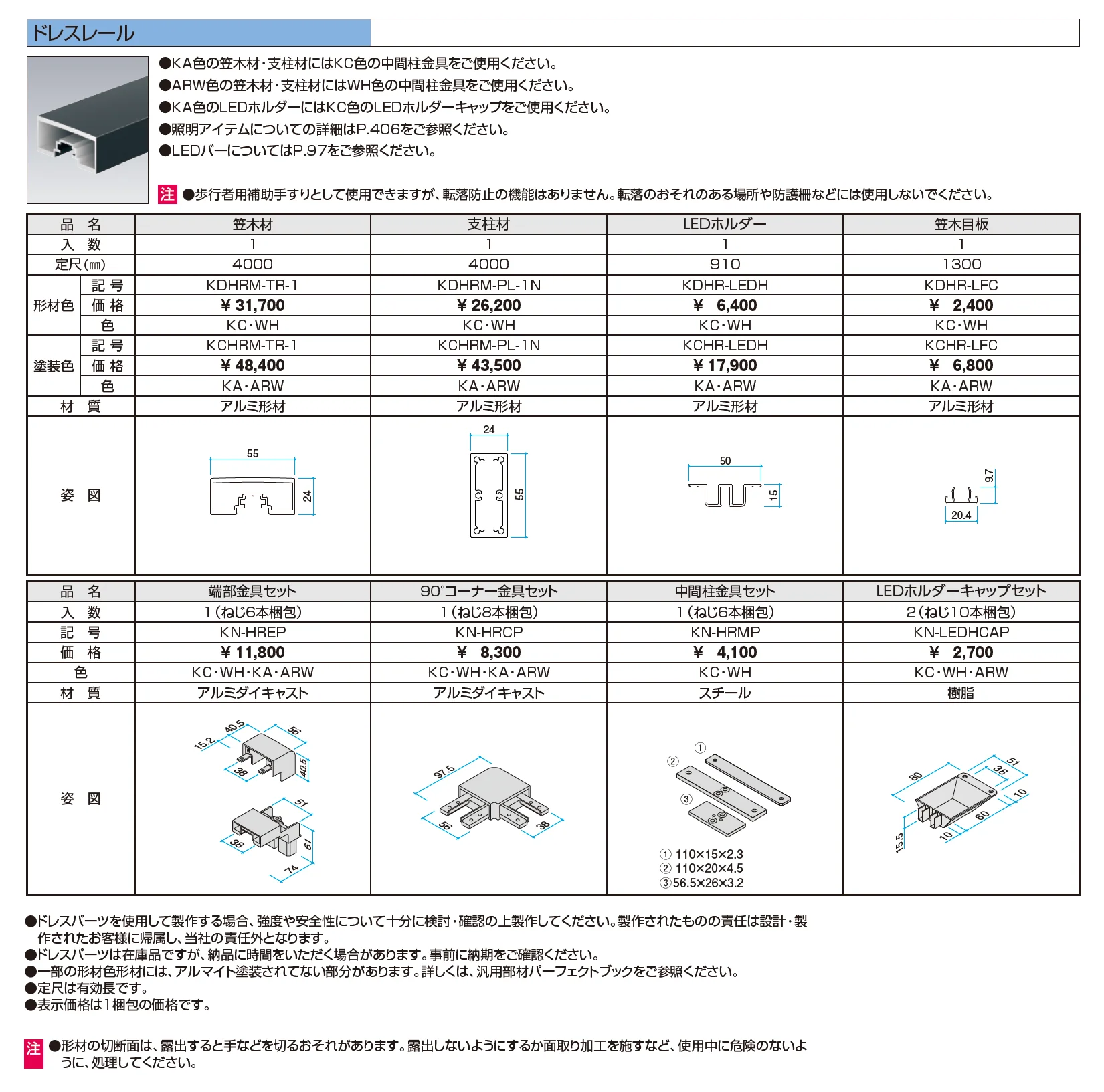 ドレスパーツ ドレスレール_価格_1