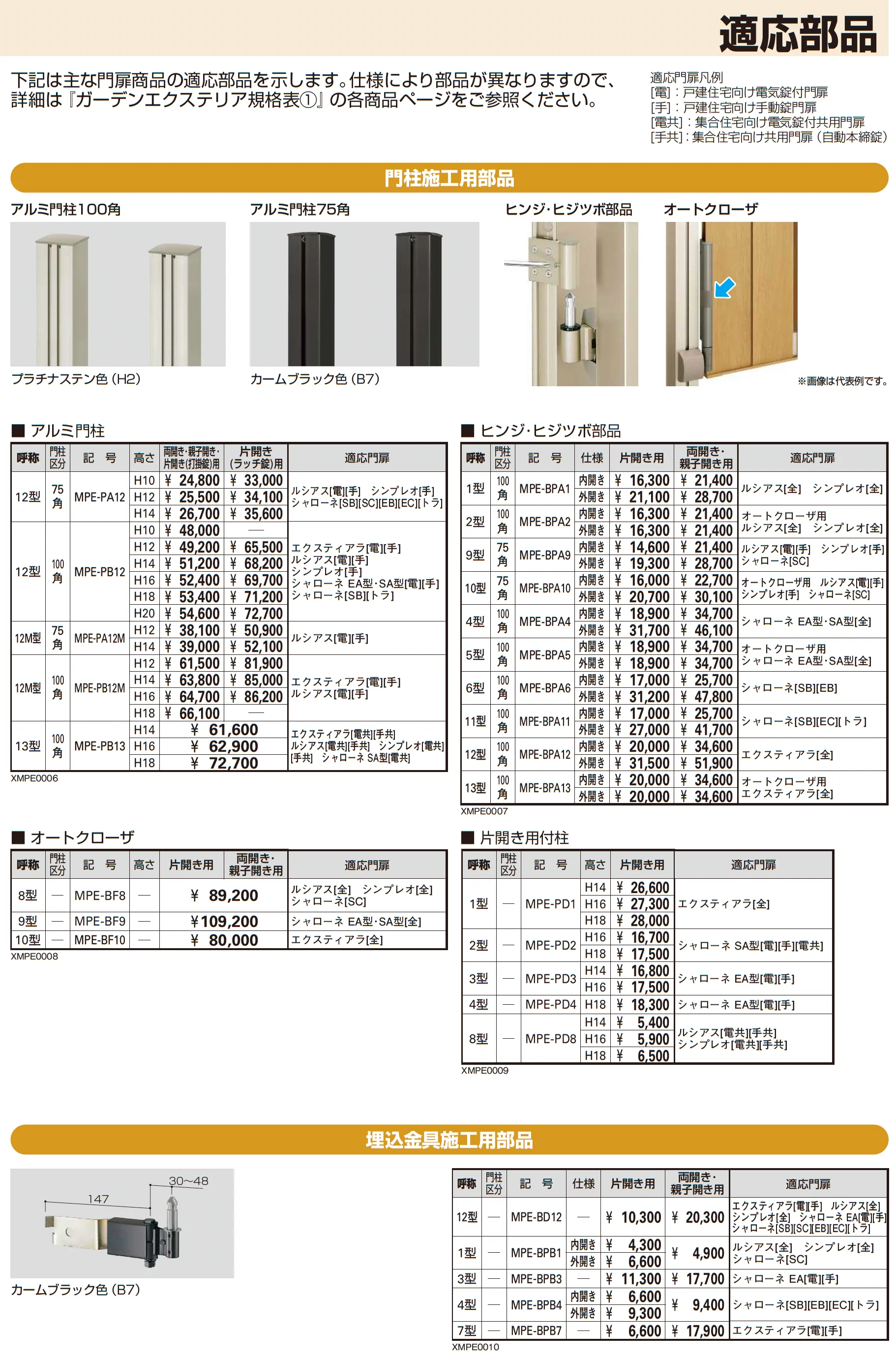電気錠付共用門扉 ルシアス 門扉 TM1型_価格_3
