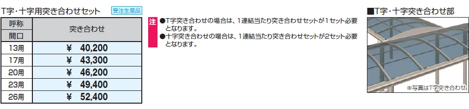 ファインロードS 両支持タイプ／1500N/㎡ 積雪地域型 T字・十字用突き合わせセット_価格_1