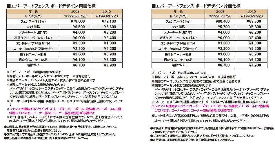 エバーアート®︎フェンス ボードデザイン【2024年版】_価格_1