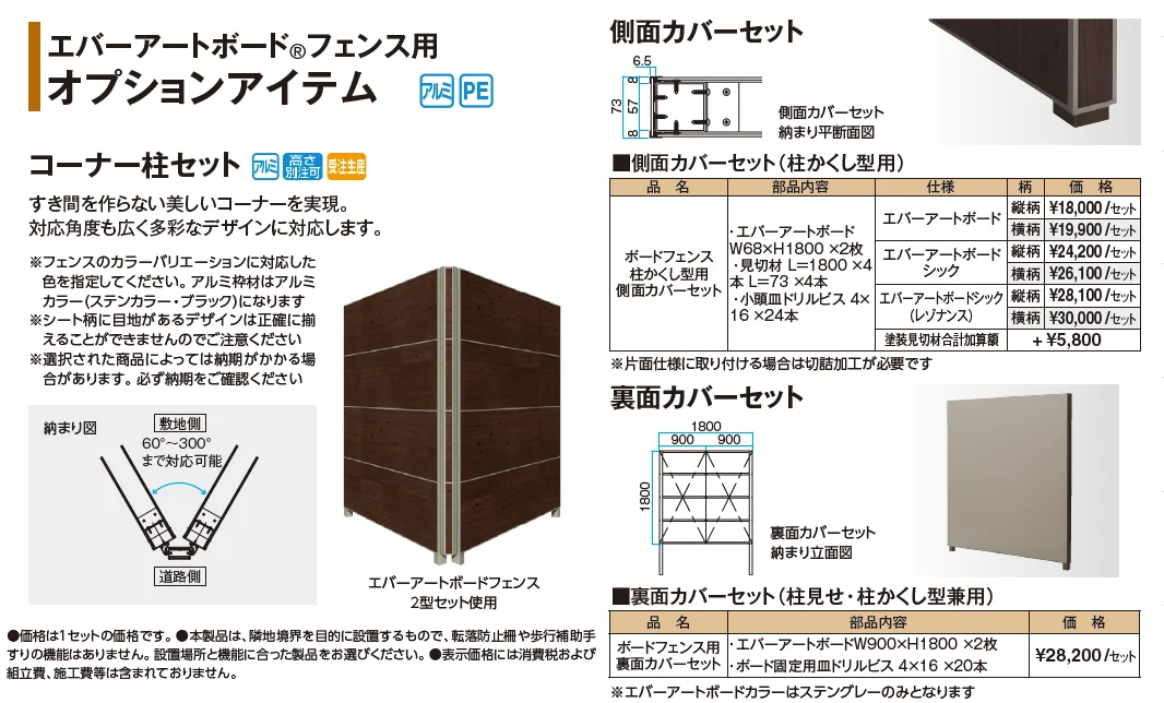 エバーアートボード®フェンス8型セット【2024年版】_価格_2
