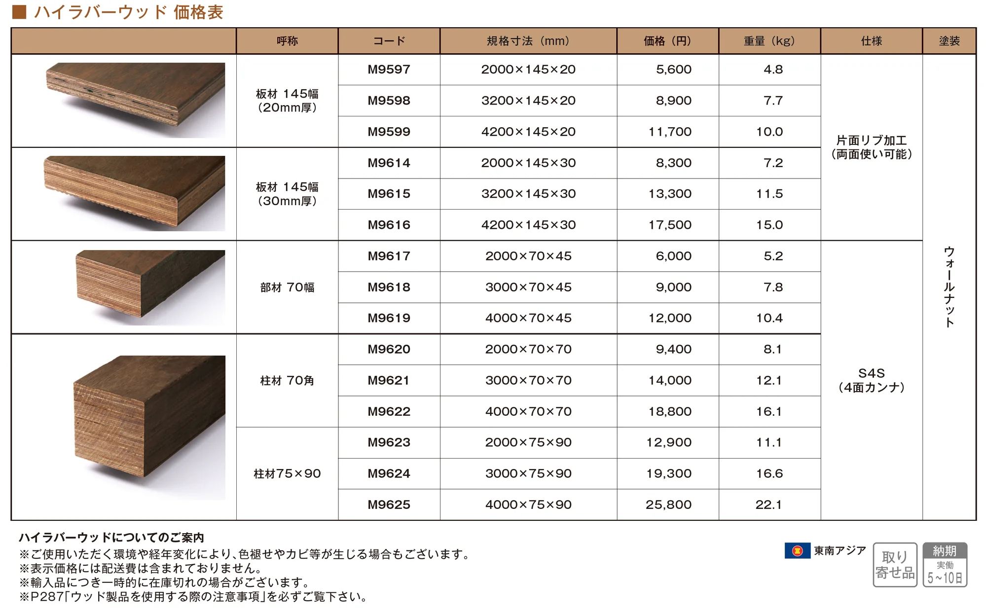 ハイラバーウッド_価格_1