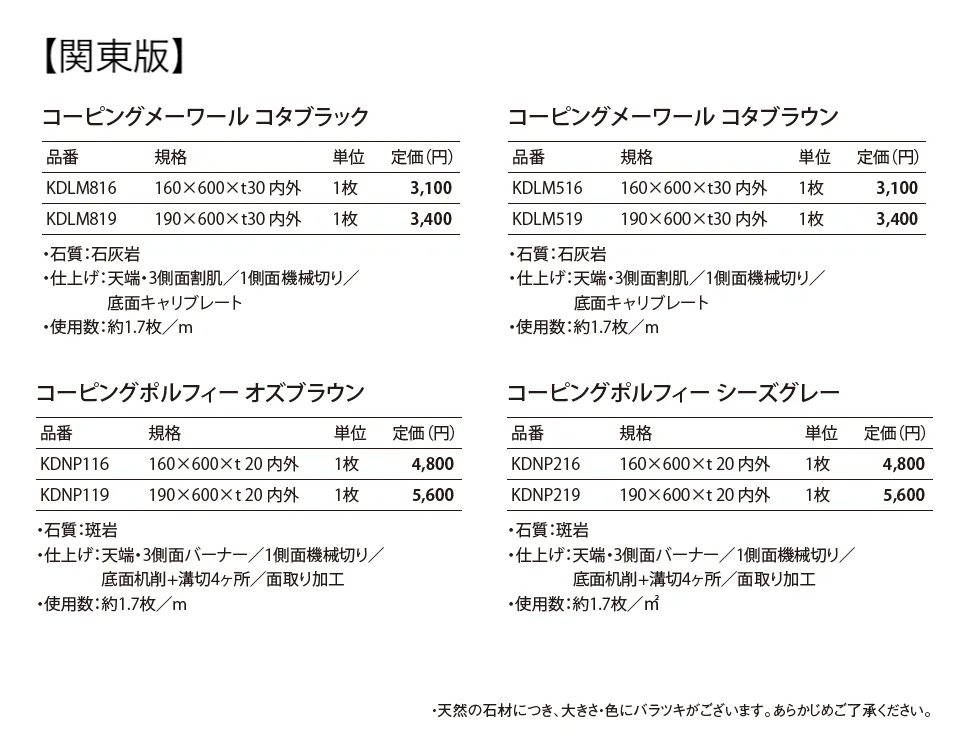 コーピング_価格_2