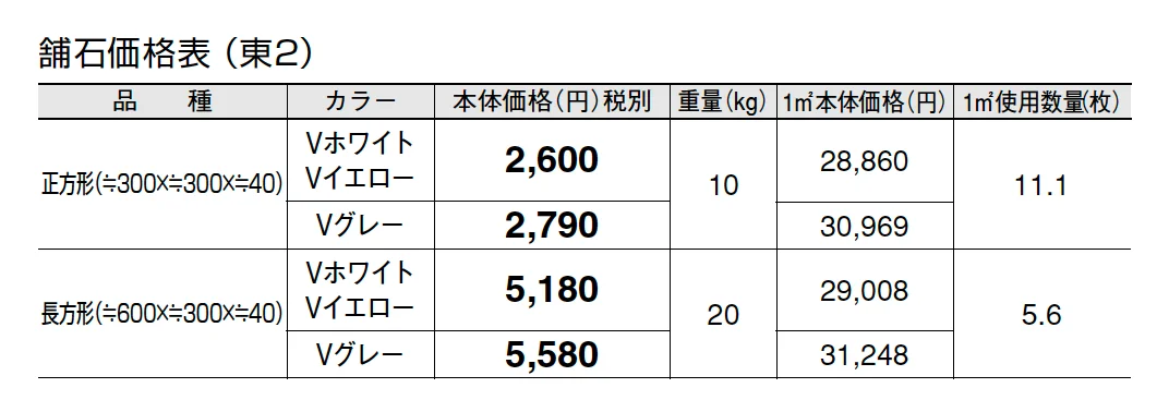 舗石【2024年版】_価格_2