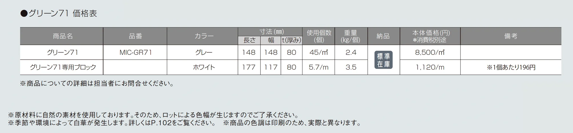 グリーン71_価格_1