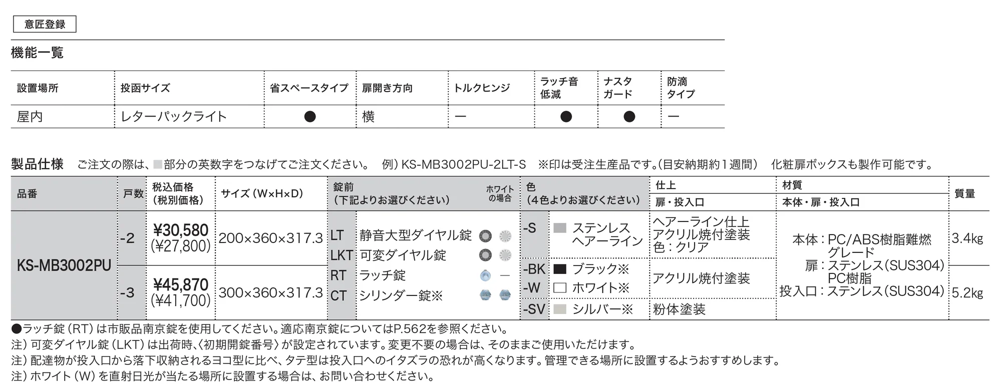 D-ALL 屋内タイプ MB3002 縦型_価格_1