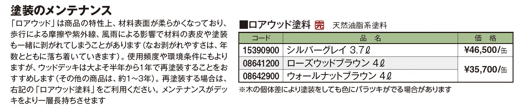 ロアウッド部材_価格_2