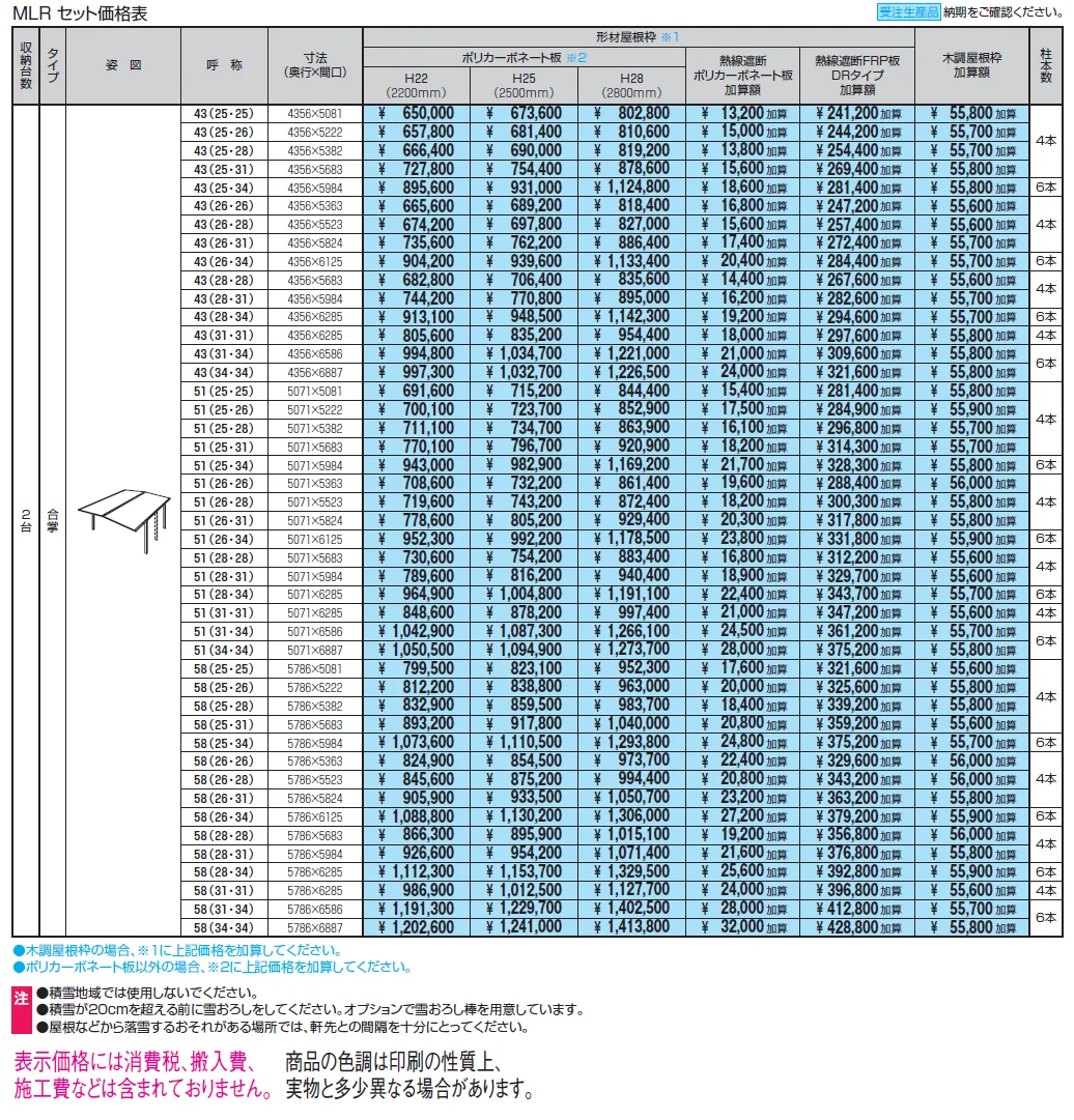 ニューマイリッシュ 通常勾配(奥行延長・合掌)【2024年版】_価格_2