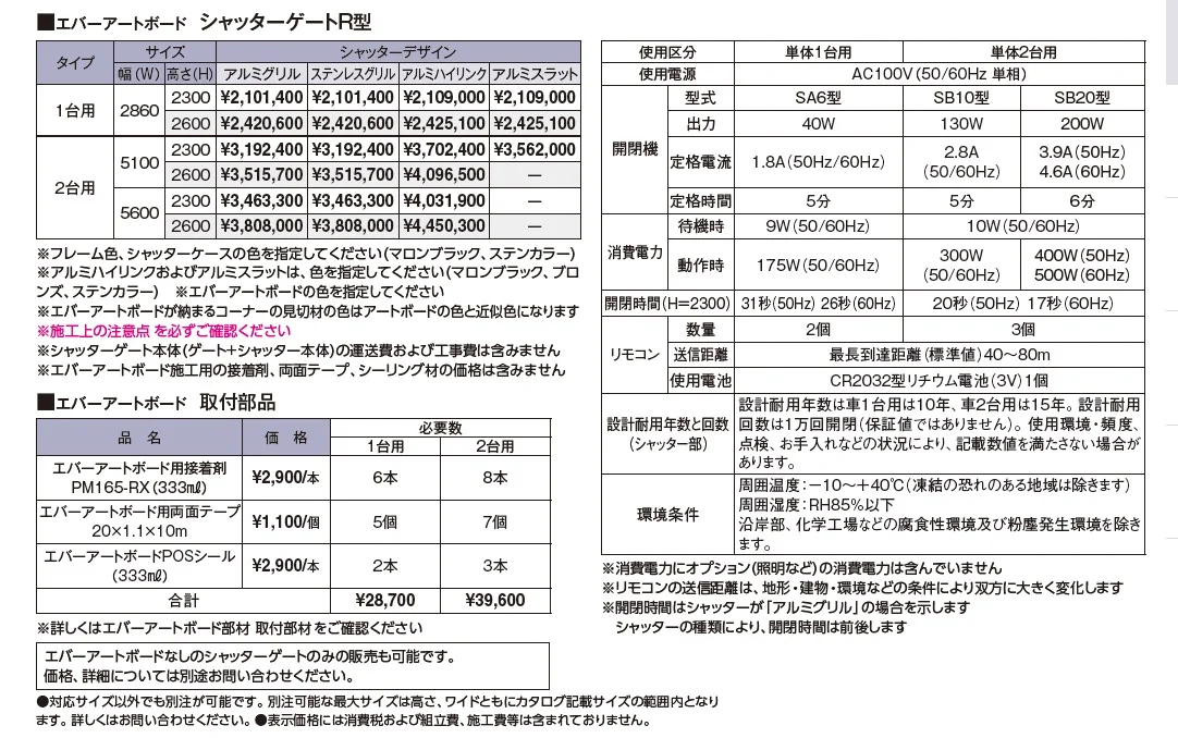 エバーアートボード シャッターゲートR型【2024年版】_価格_1