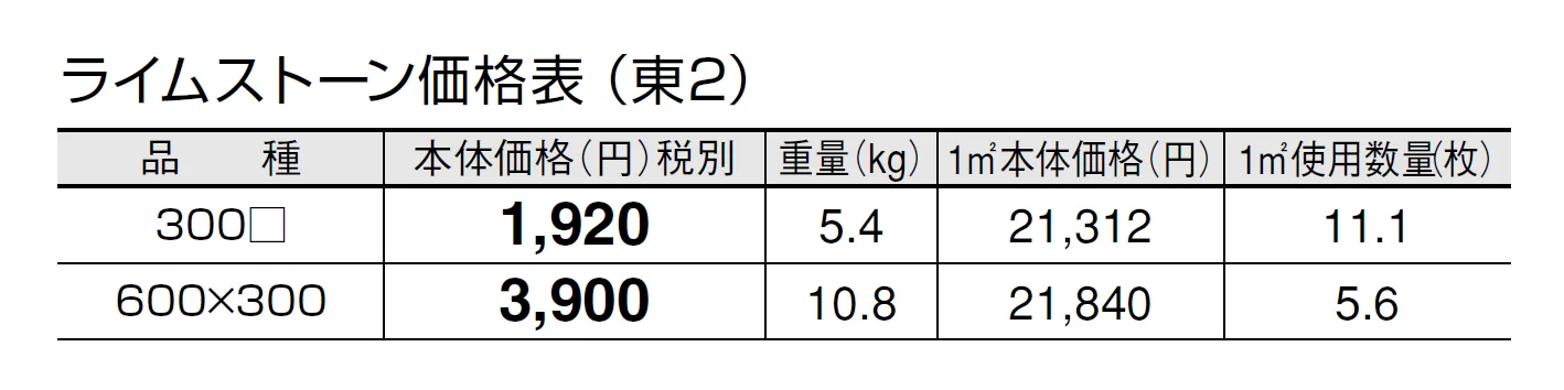 ライムストーン【2024年版】_価格_2