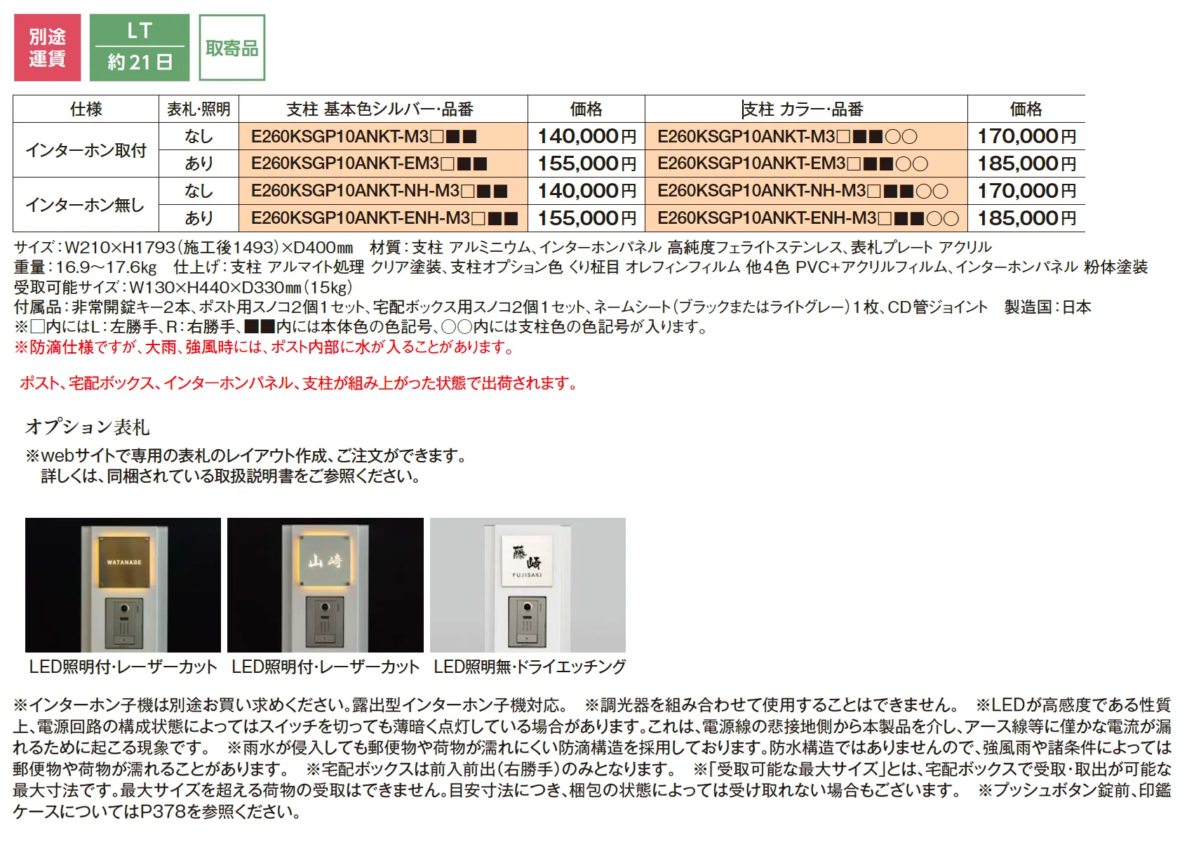 門柱ユニット KS-GP10ANKT【2025年版】_価格_1