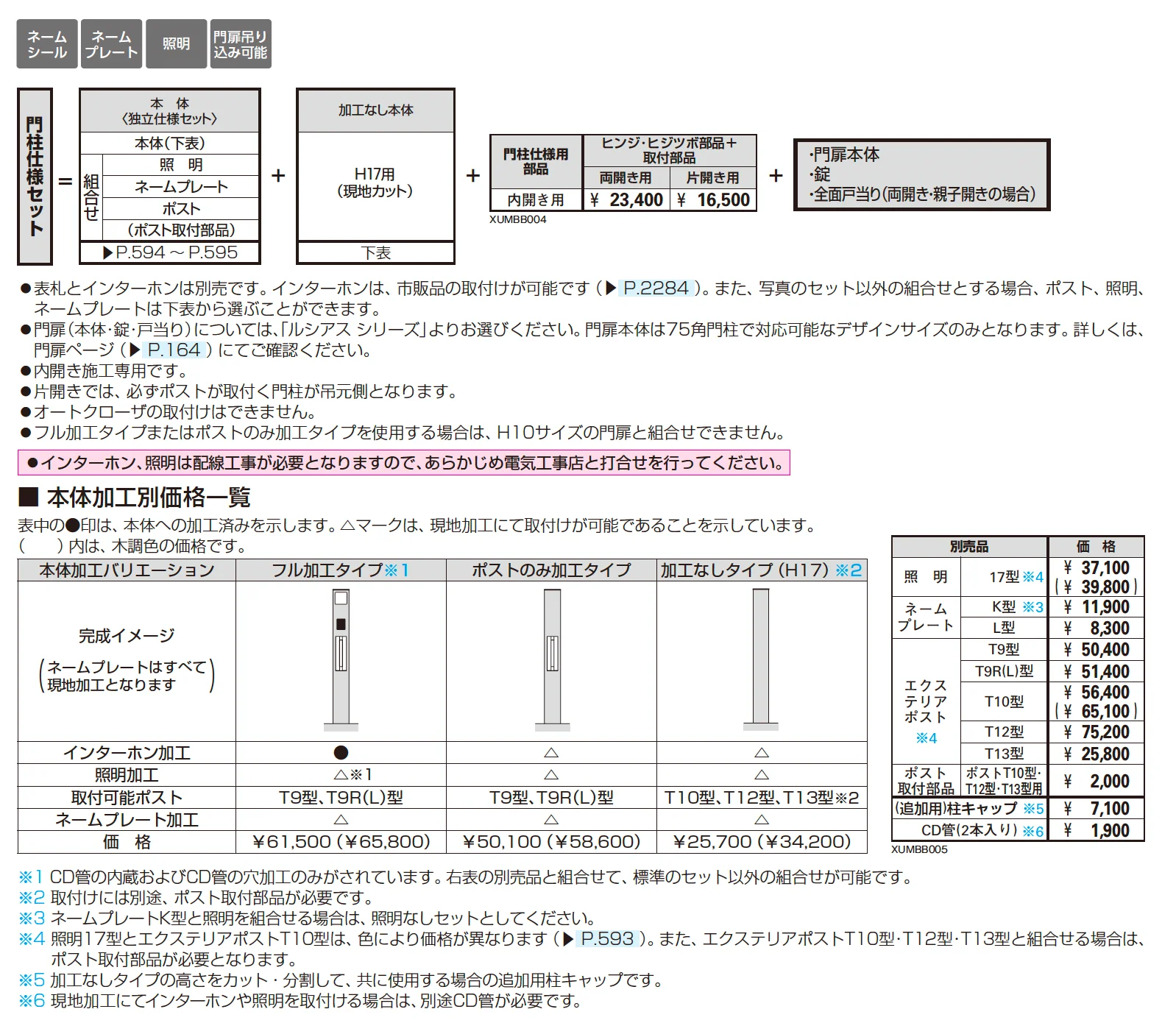 ルシアス 機能門柱B01型〈門柱仕様〉【2025年版】_価格_1
