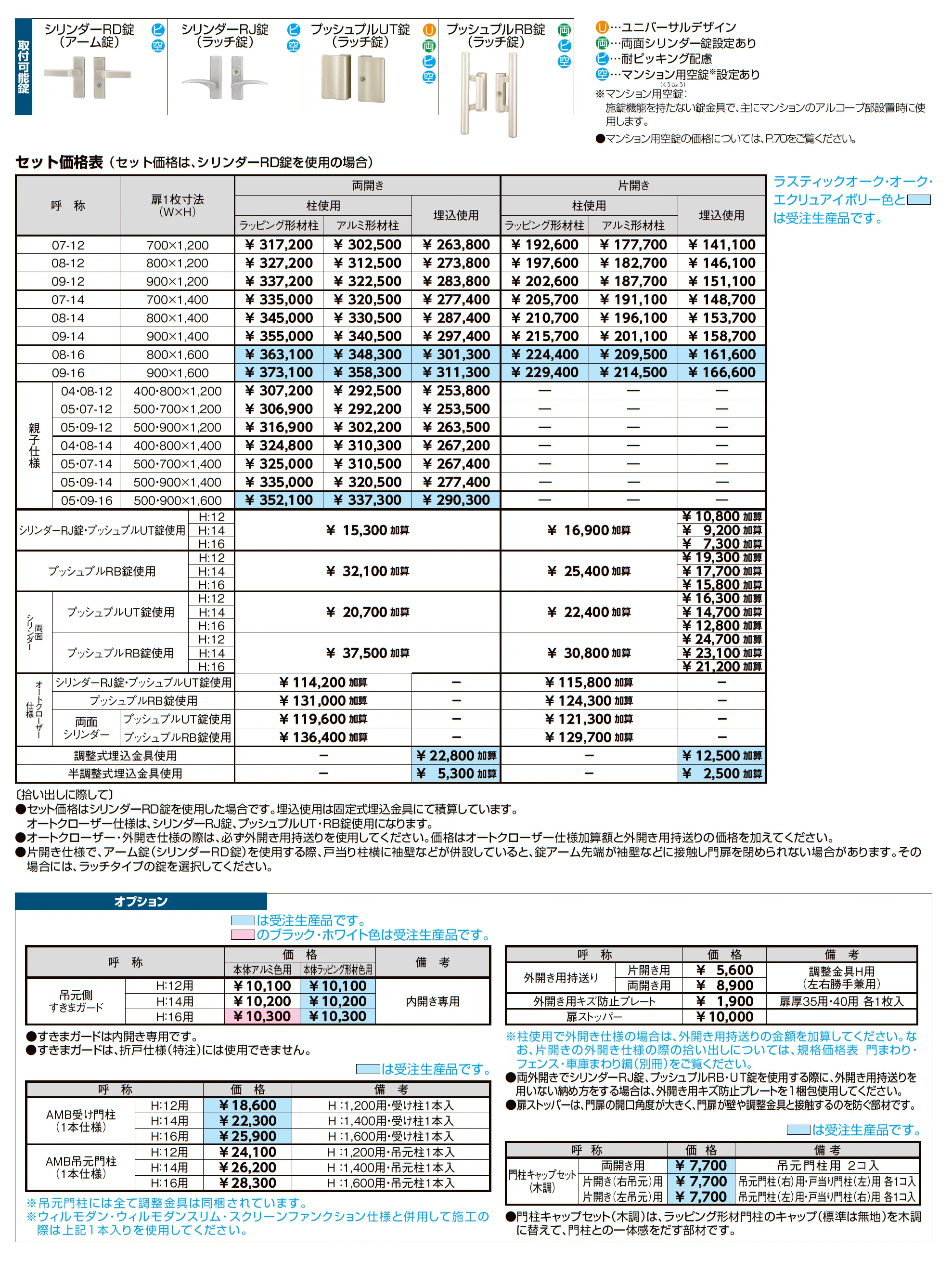 開き門扉AA TS1型(木調)_価格_2