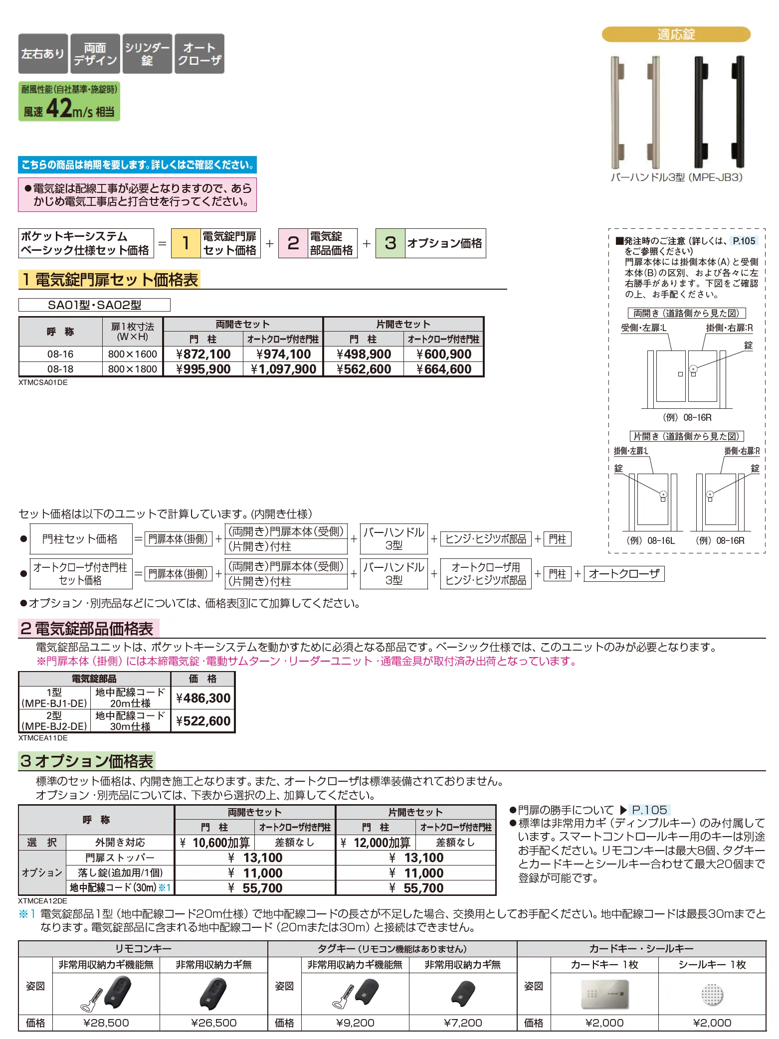 〔ポケットキーシステム〕電気錠付 シャローネ 門扉 SA01型(横格子)【2025年6月発売】【2025年版】_価格_1