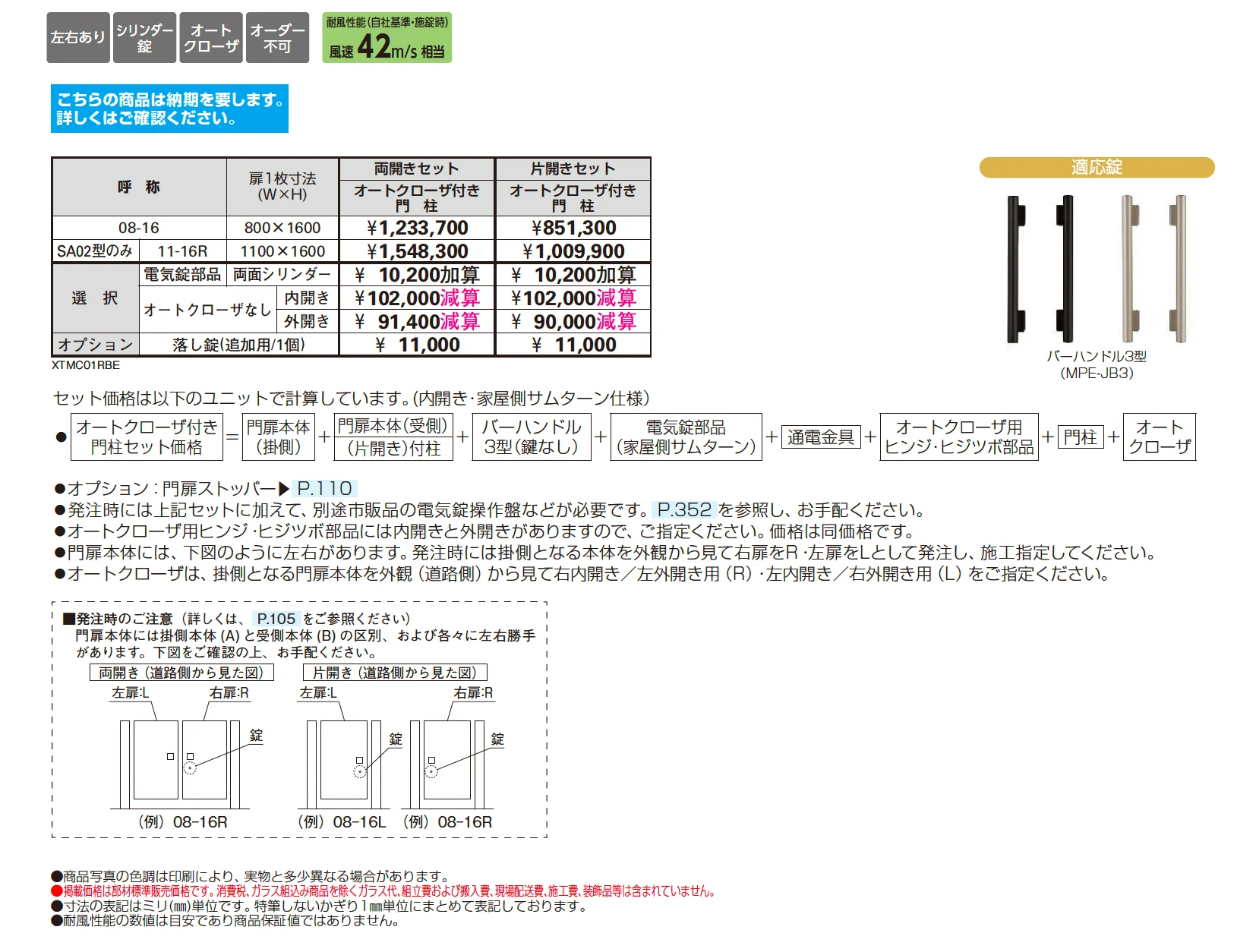 電気錠付共用門扉 シャローネ 門扉 SA01型【2025年版】_価格_1