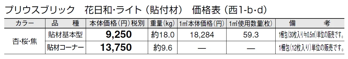 プリウスブリック 花日和・ライト(貼付材)【2024年版】_価格_4