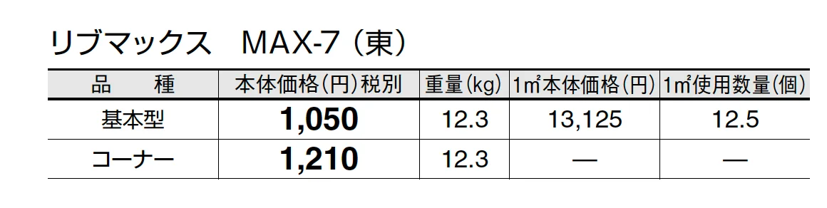 リブマックス マックス-7【東日本限定販売】_価格_1