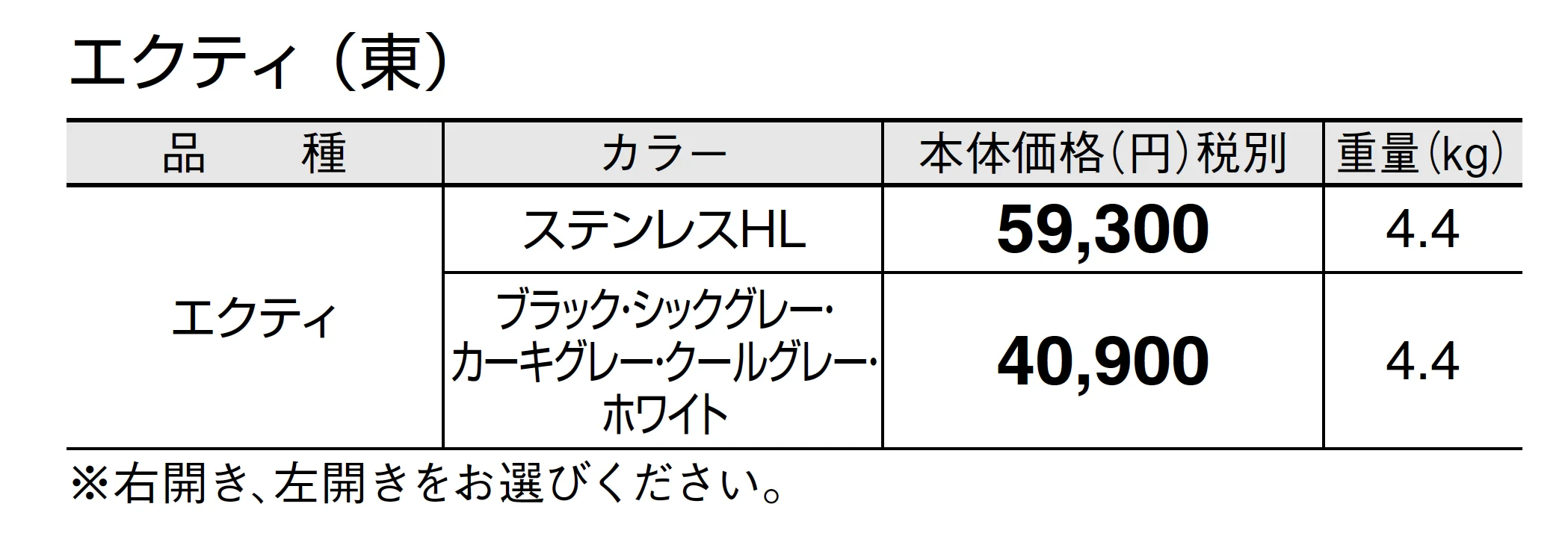 エクティ_価格_1