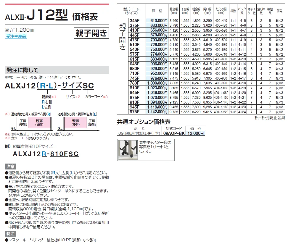 ALXⅡ-J 10型/12型/14型/16型【2024年版】_価格_4