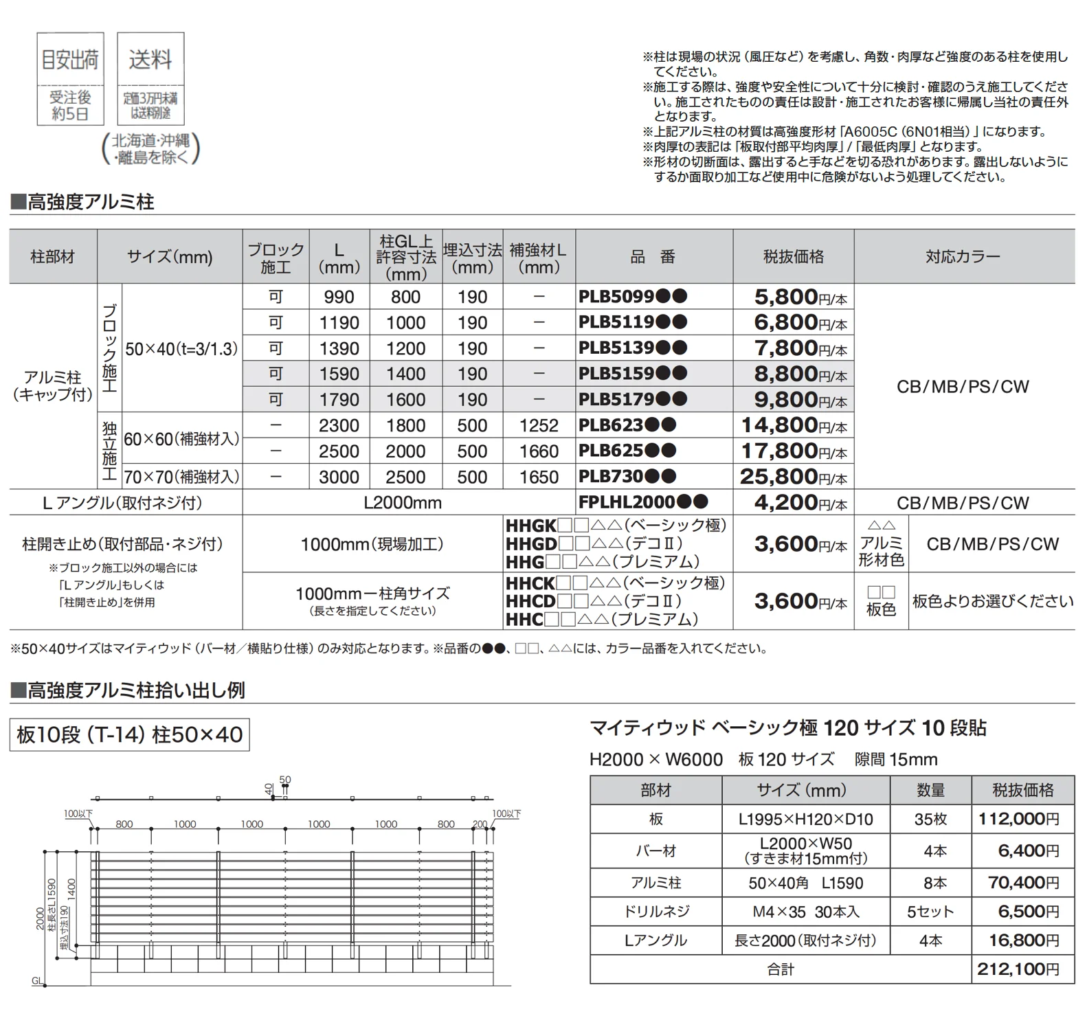 マイティウッド 高強度柱_価格_1