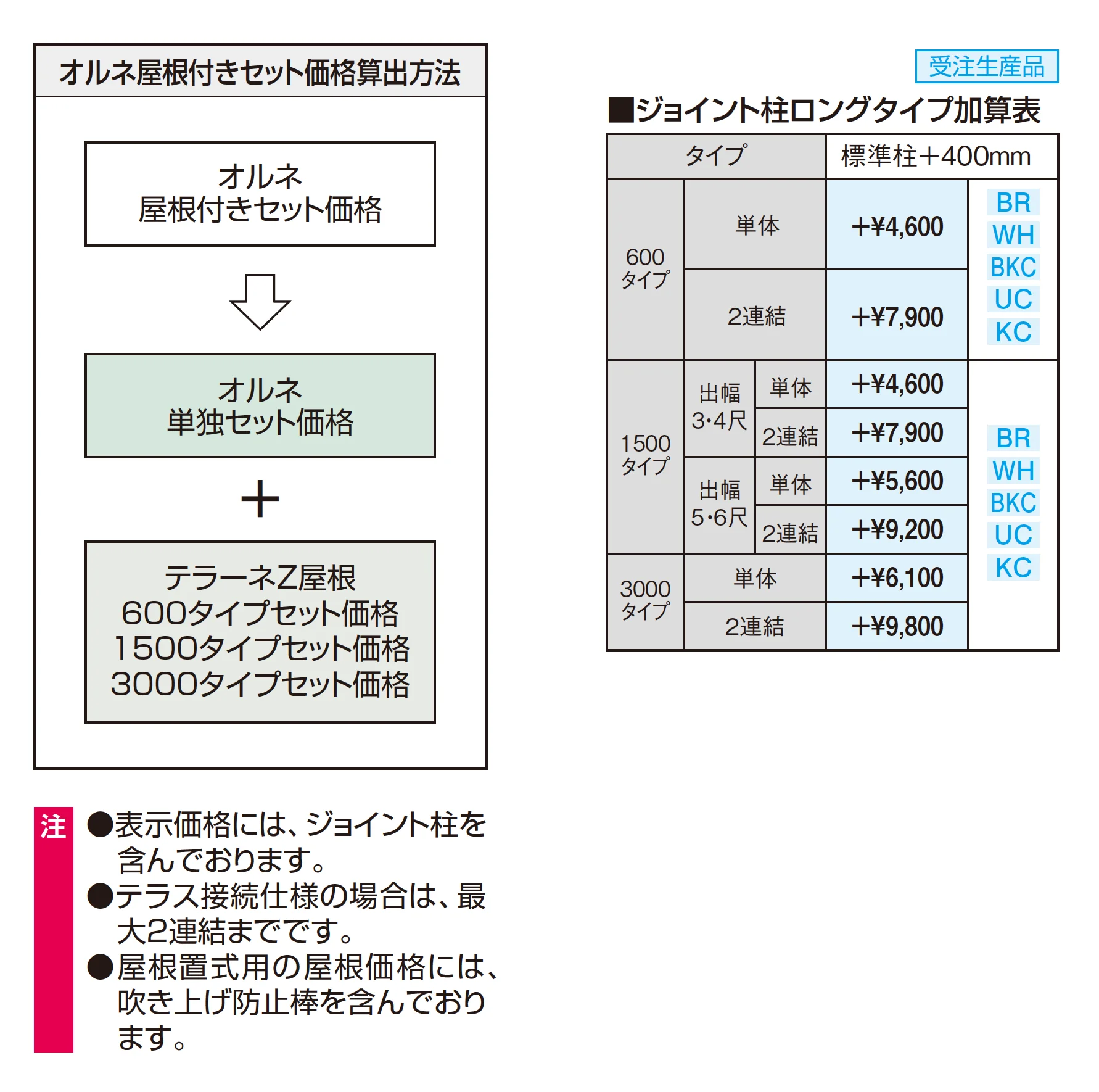 テラーネZ屋根(オルネ 柱建て式用 3000タイプ)_価格_2