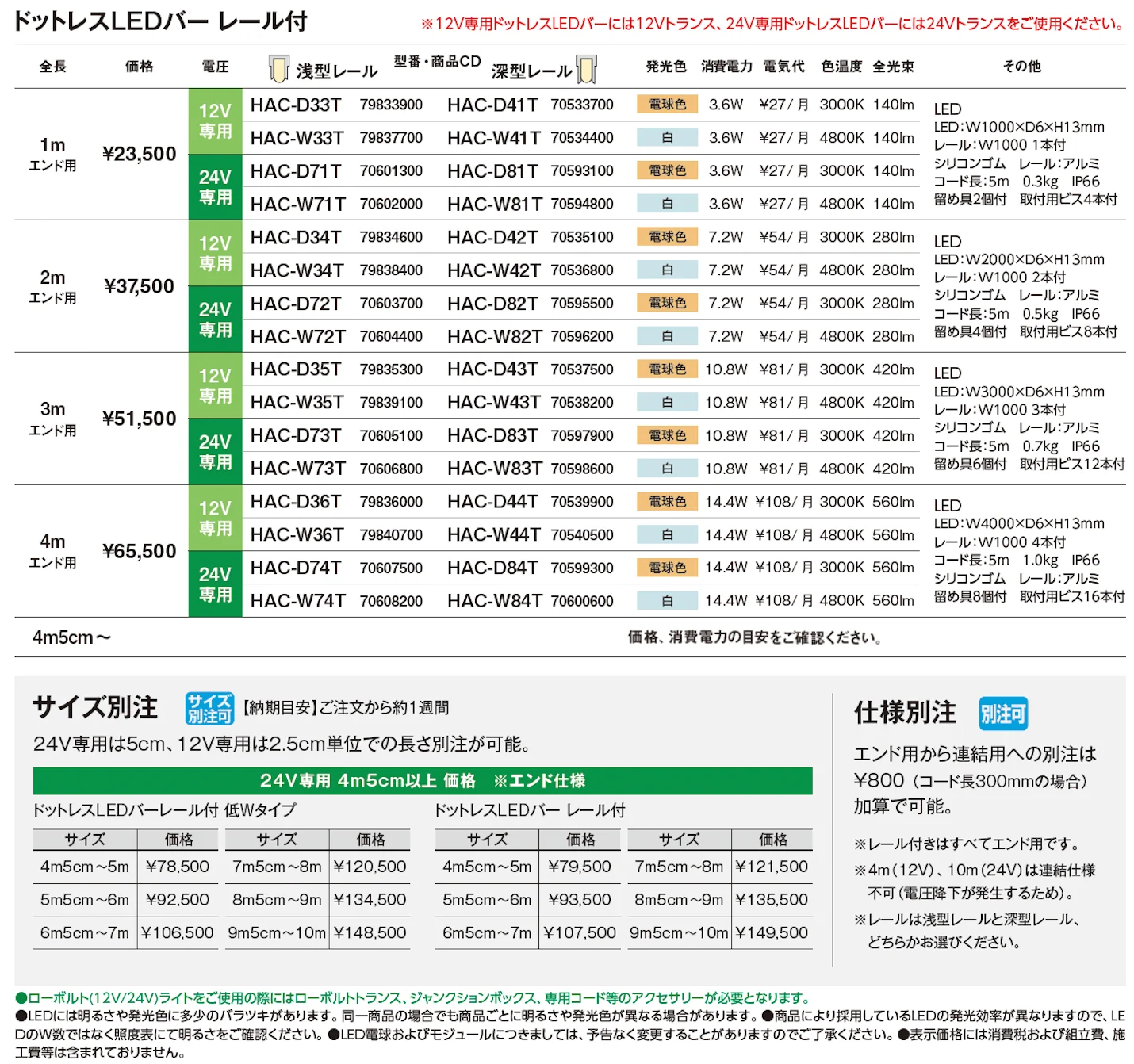ドットレスLEDバー レール付【2024年版】_価格_1