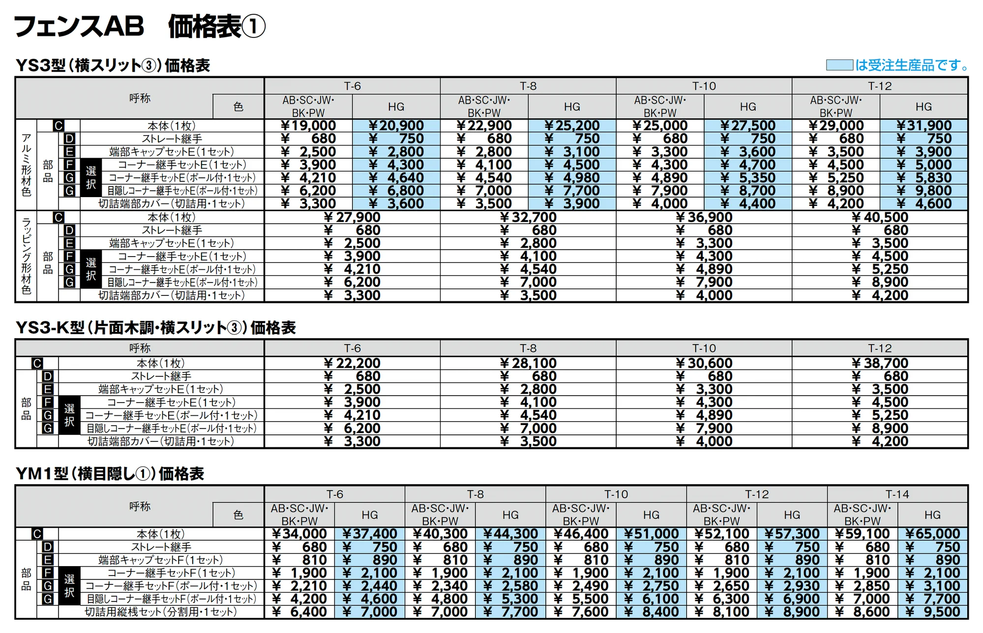 フェンスAB 多段柱(2段柱)【2025年版】_価格_6