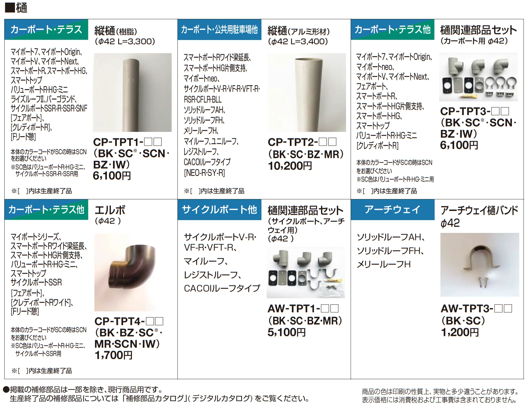 補修部品 樋_価格_1