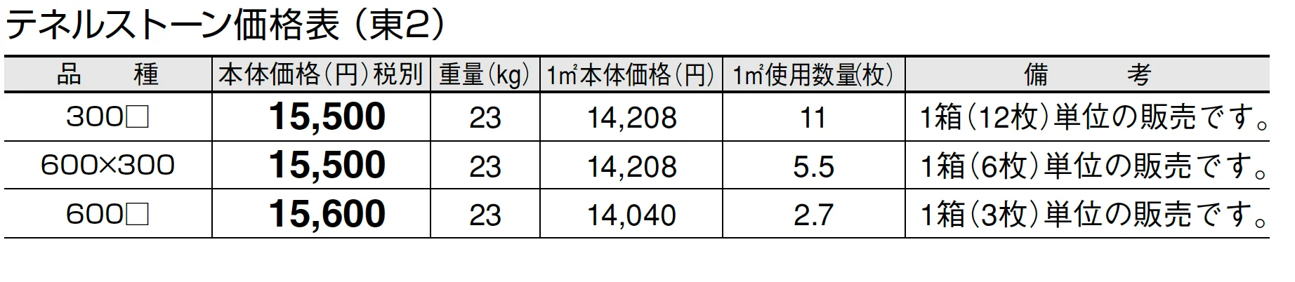 テネルストーン【2024年版】_価格_2