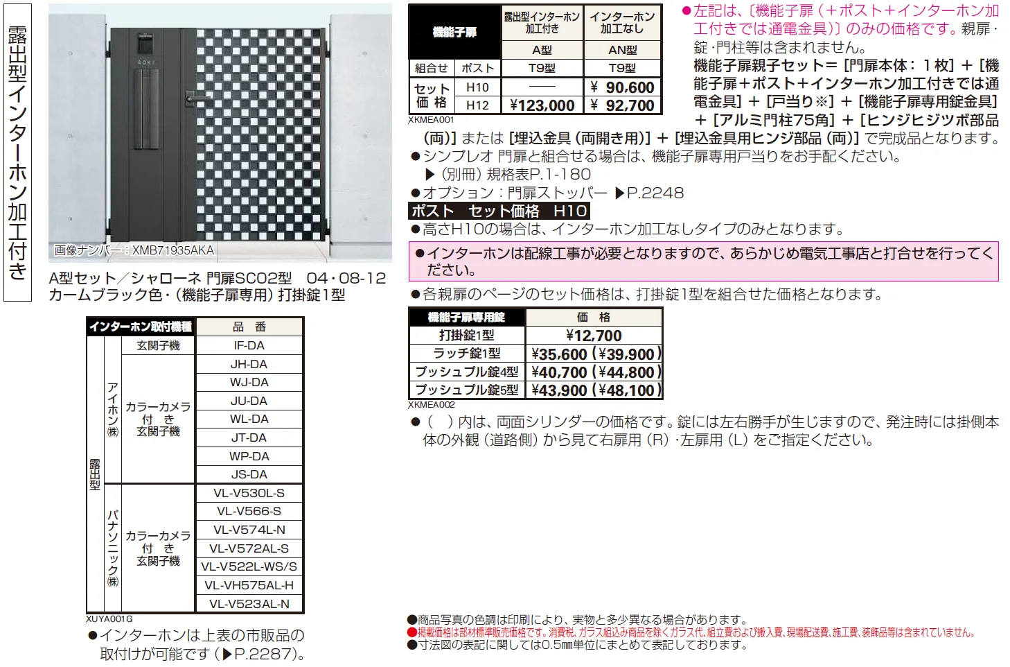 機能子扉A型／AN型【2024年版】_価格_1
