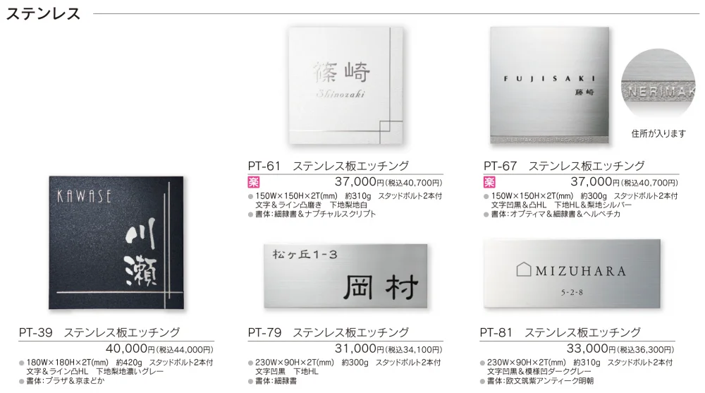 金属(エッチング) ステンレス/真鍮・ブロンズ【2024年版】_価格_1