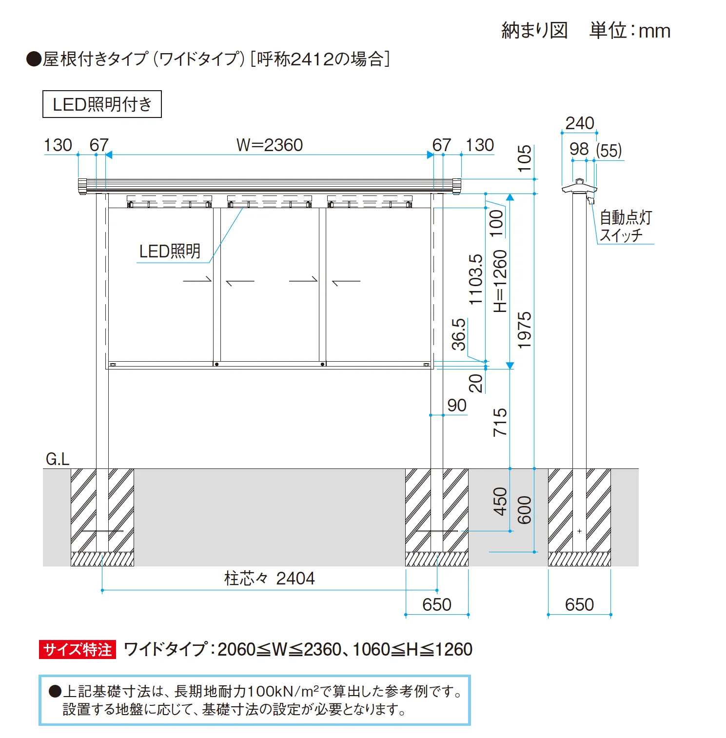 三協アルミの「ユニット掲示板 SPK-1型 (屋根付きタイプ(ワイドタイプ)/H10・H12)」のサブ画像1