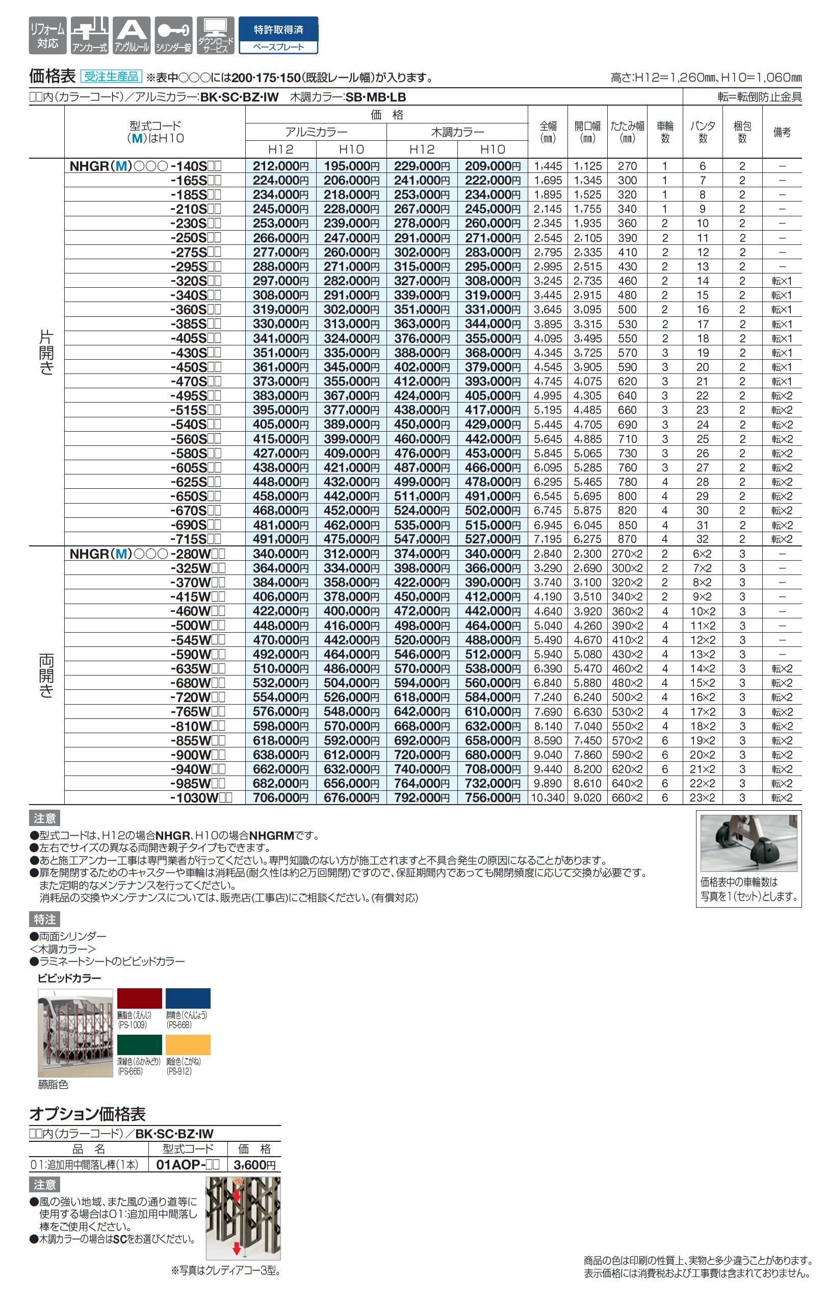 リフォーム対応 ニューハピネスHG-R(アングルレールタイプ)【2025年版】_価格_1