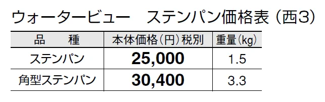 ウォータービュー ステンパン【2024年版】_価格_5