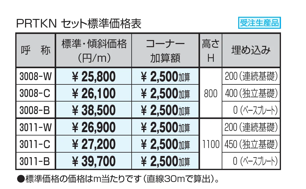 ピュアライン3000 たて格子タイプ_価格_1