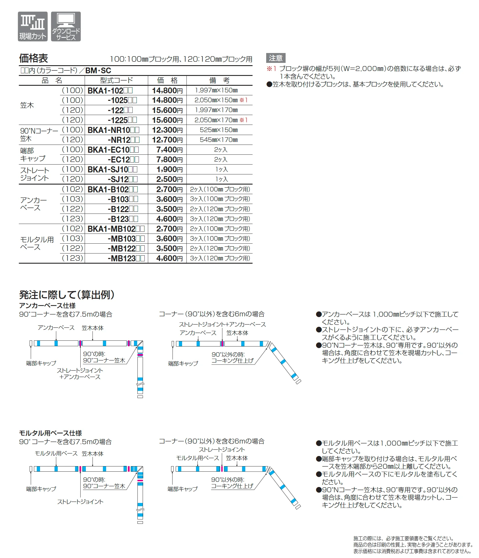 美ブロ笠木 A1型【2025年版】_価格_1