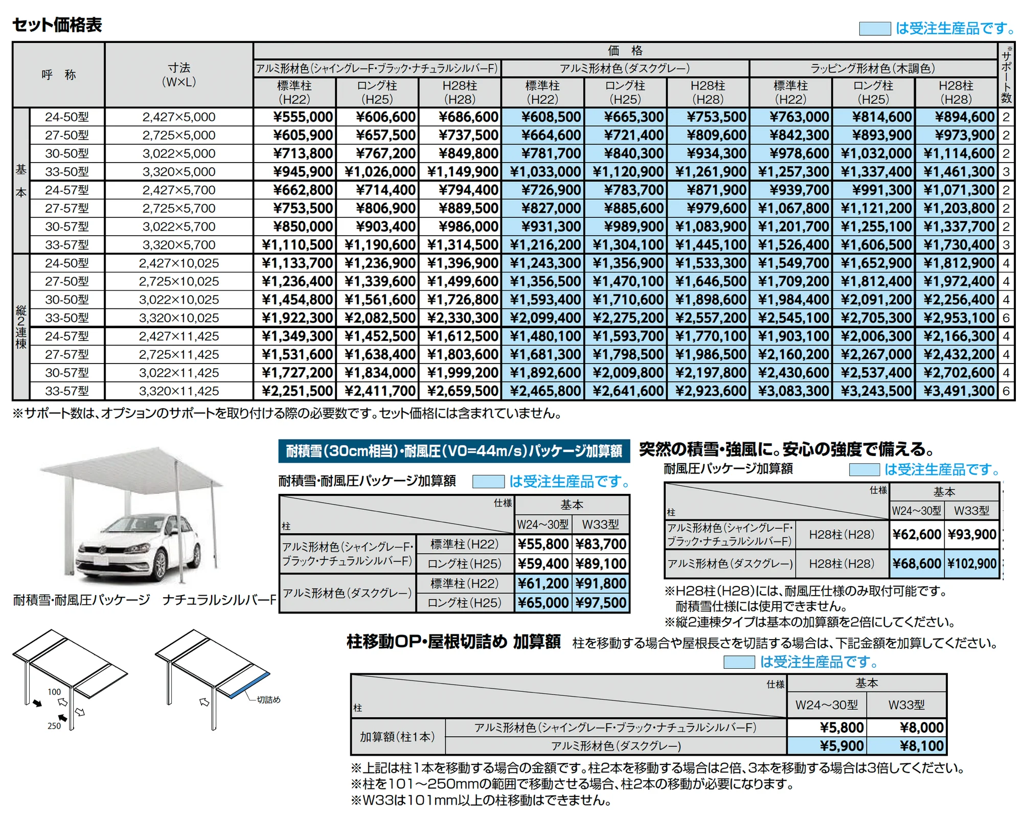 カーポートSC 1台用_価格_2