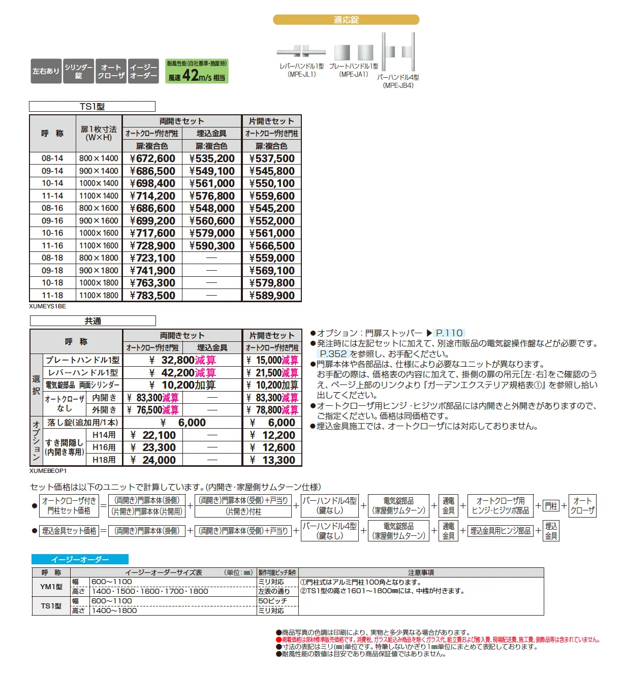 電気錠付共用門扉 ルシアス 門扉 TS1型【2025年6月発売】【2025年版】_価格_1