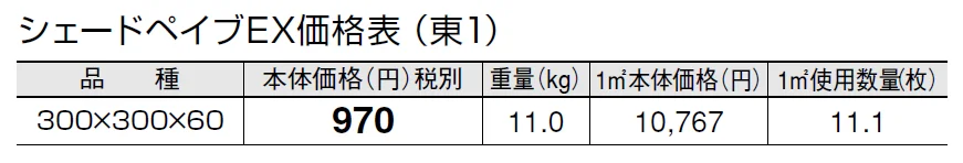 シェードペイブ EX(遮熱透水平板)【2024年版】_価格_1