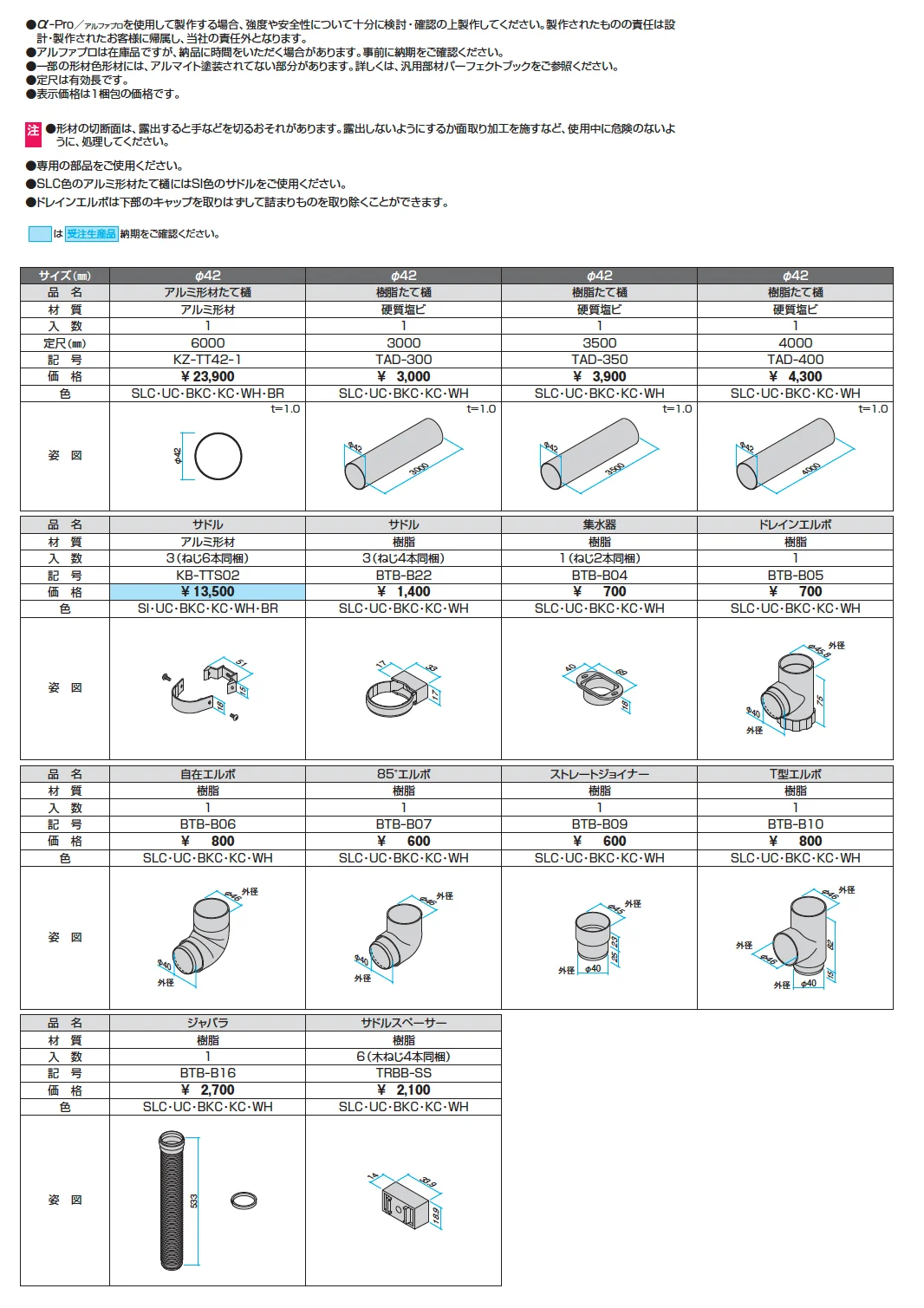 たて樋【α-Pro アルファプロ】【2025年版】_価格_1