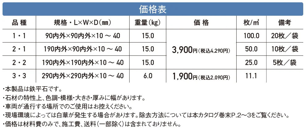 ジャワ鉄平 方形【2024年版】_価格_1