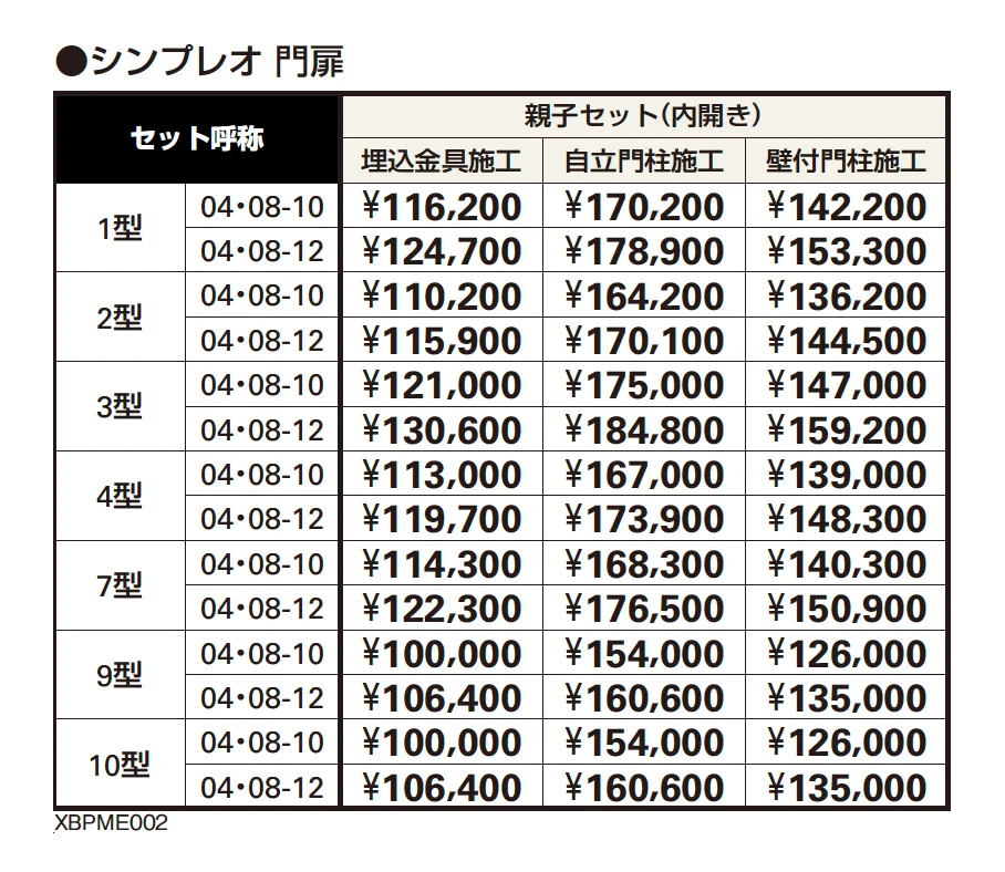マンション向けポーチ門扉 シンプレオ 門扉2型【2023年版】_価格_1