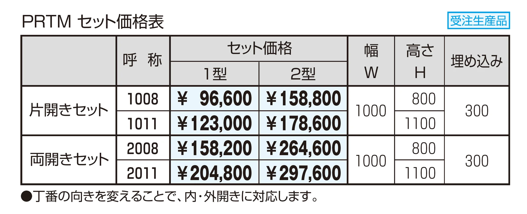 ピュアライン門扉1型 たて格子タイプ_価格_1