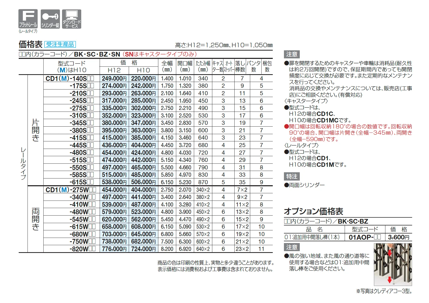 クレディアコー1型(レールタイプ)【2025年版】_価格_1