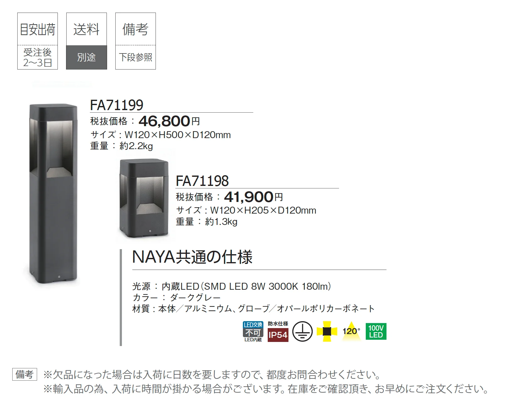 ファロ バルセロナ ビーコンランプ ナヤ_価格_1